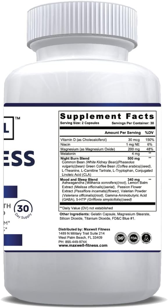 FitEspress Edge Burn – Natural Anabolic Recovery Supplement, Sleep Aid with Magnesium, Ashwagandha, and Muscle Recovery Support - 60 Capsules