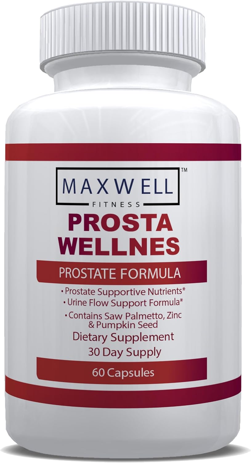 Prosta Wellnes Prostate Support Supplement, 60 Capsules, 30 Day Supply, with Saw Palmetto and Zinc