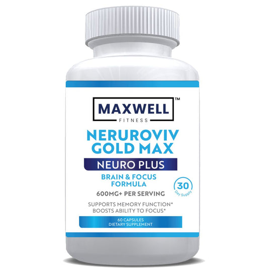 Neuroviv Gold Max Neuro Plus, Brain and Focus Formula, 600mg, 60 Capsules, 30 Day Supply
