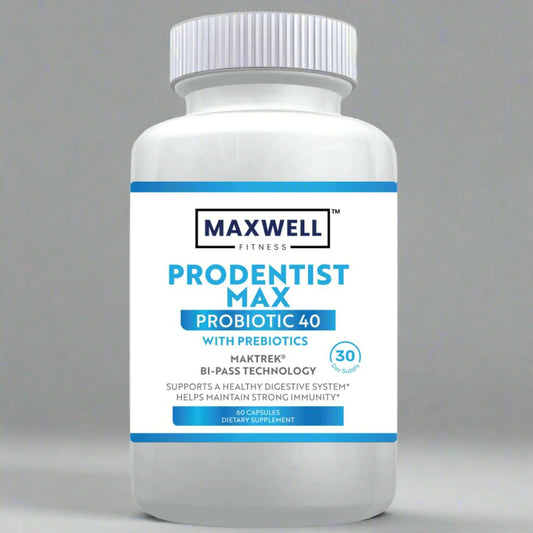 Prodentist Max Oral Probiotics for Teeth & Gums – Advanced Dental Health Supplement for Fresh Breath, Plaque & Bad Breath Support – 40 Billion CFU Probiotic with Prebiotics – 60 Capsules