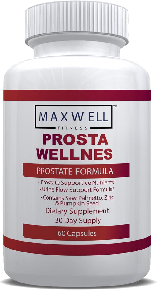 Prosta Wellnes Prostate Support Supplement, 60 Capsules, 30 Day Supply, with Saw Palmetto and Zinc