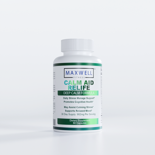 Calm Aid Relife, Deep Calm Lavender Formula, Stress Management Support, 60 Capsules, 982mg