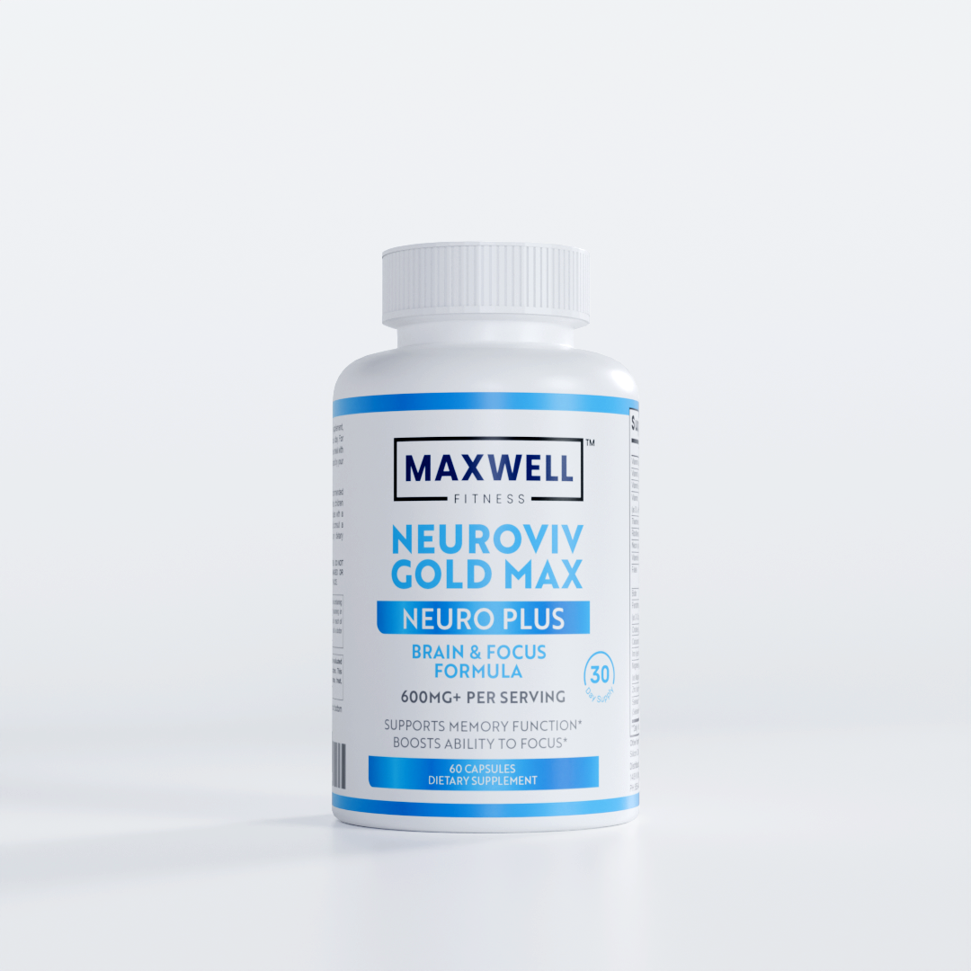 Neuroviv Gold Max Neuro Plus, Brain and Focus Formula, 600mg, 60 Capsules, 30 Day Supply