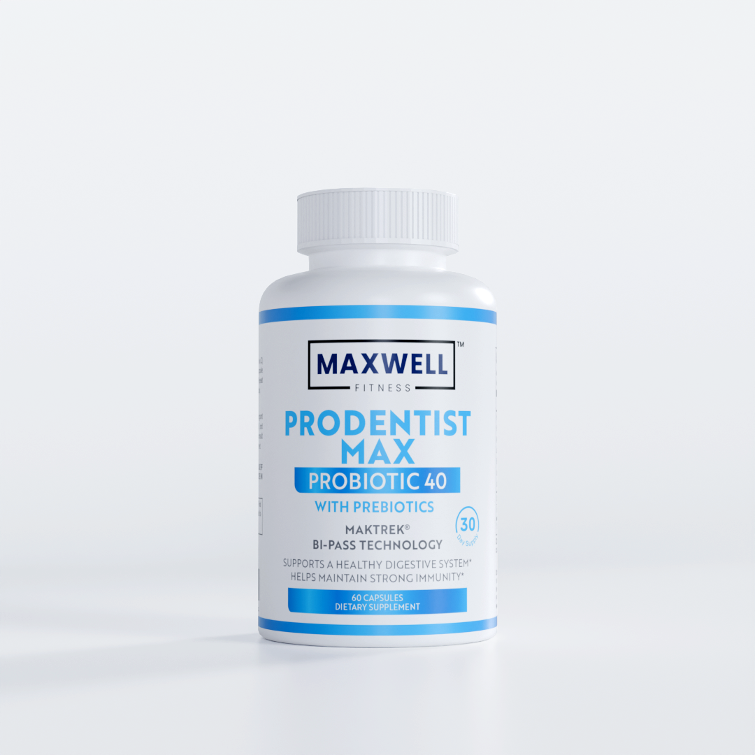 Prodentist Max Oral Probiotics for Teeth & Gums – Advanced Dental Health Supplement for Fresh Breath, Plaque & Bad Breath Support – 40 Billion CFU Probiotic with Prebiotics – 60 Capsules